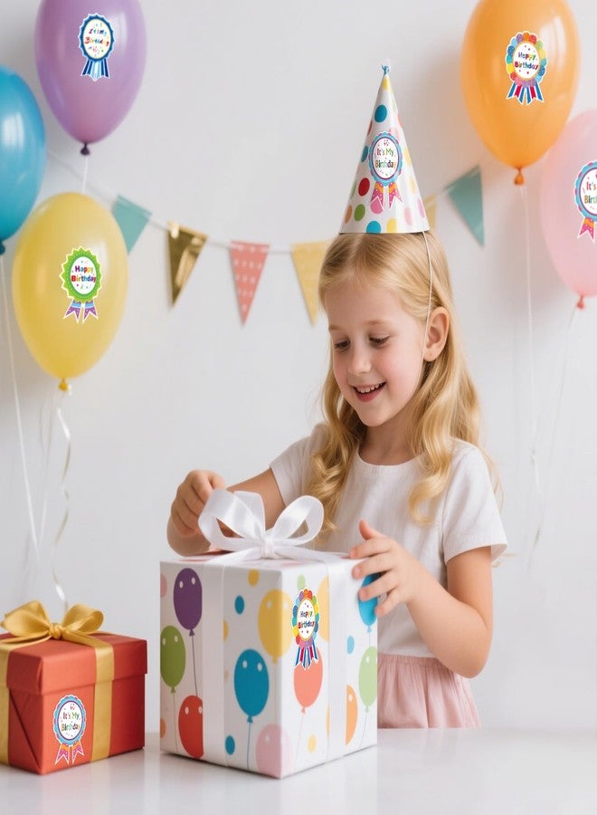 KIUKIUO 120 Pcs Happy Birthday Badge Stickers It's My Birthday Stickers for Kids Home Classroom Birthday Party Decoration - Image 4